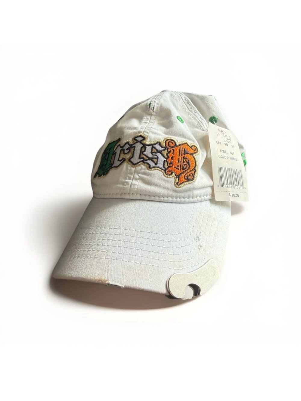 Pacific Headwear Unisex Irish Baseball Cap White Green Orange St. Patrick’s Day - Picture 2 of 8